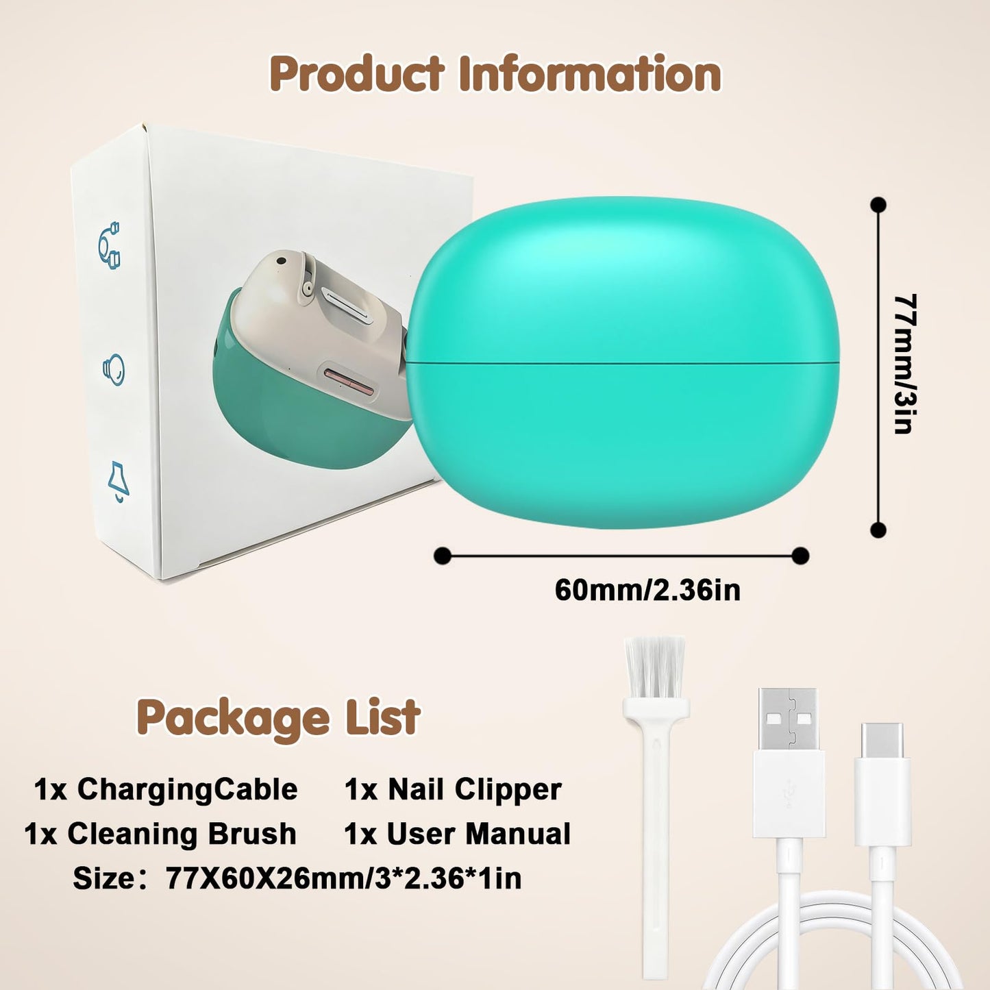 Adjustable Blade Opening Electric Nail Clipper for Thick & Thin Nails, Electric Nail Clippers for Seniors & Adults, Baby Electric Nail Trimmer, Automatic Nail Clipper for Nail (Green)