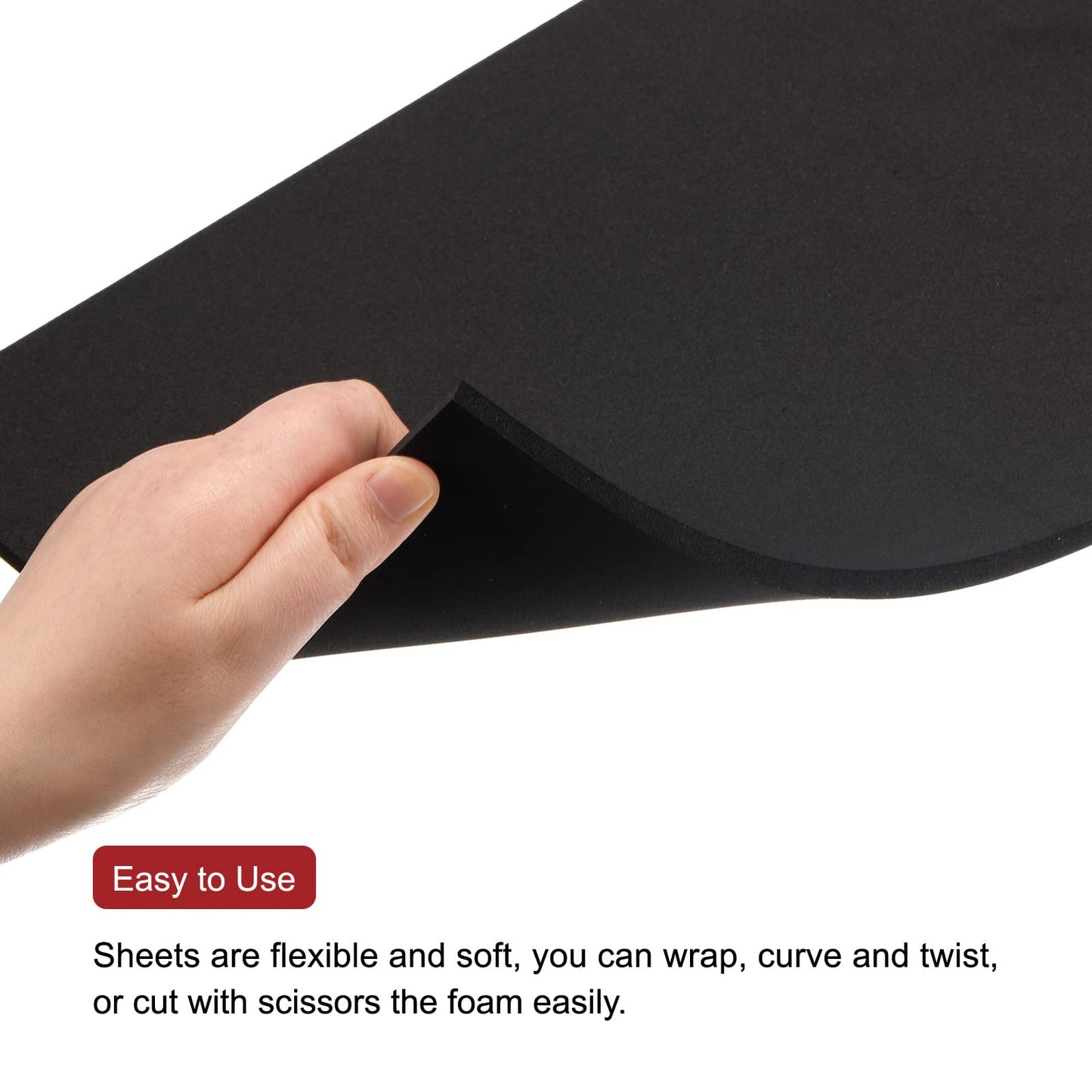 uxcell EVA Foam Sheets Black 38.9 Inch x 13.7 Inch 5mm Thickness for Crafts DIY