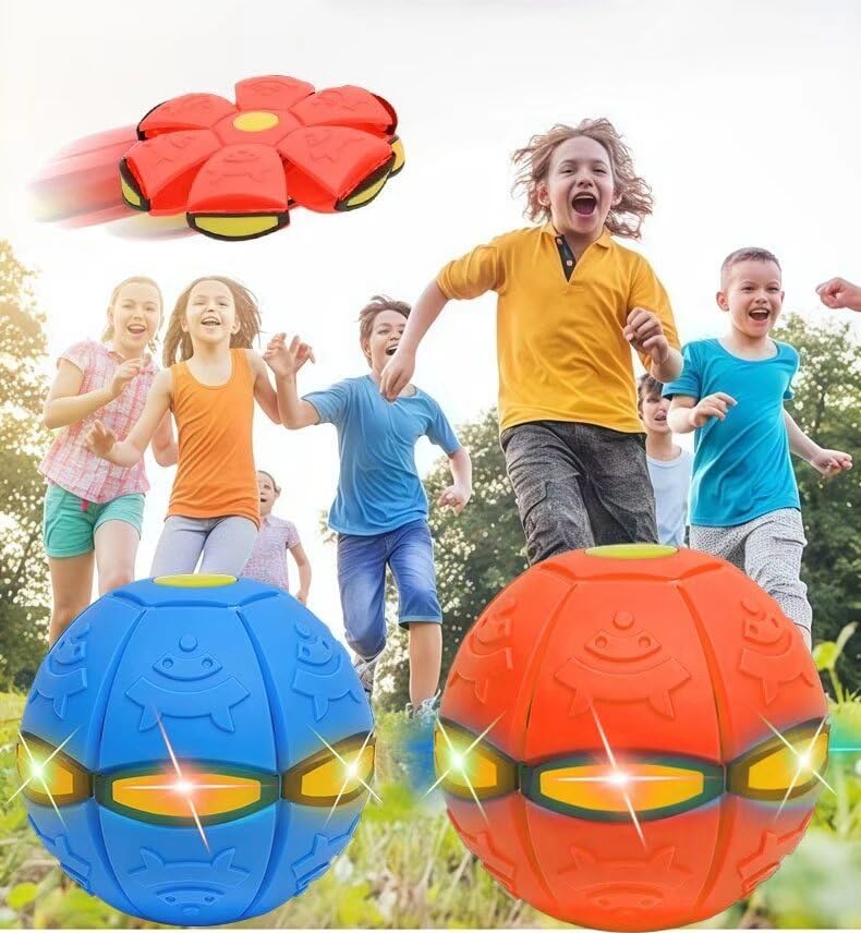 Changexinyue 2-in-1 Dual Form Freely Switchable Magic Bouncing Ball Toy with Six Light Suitable for Indoor & Outdoor