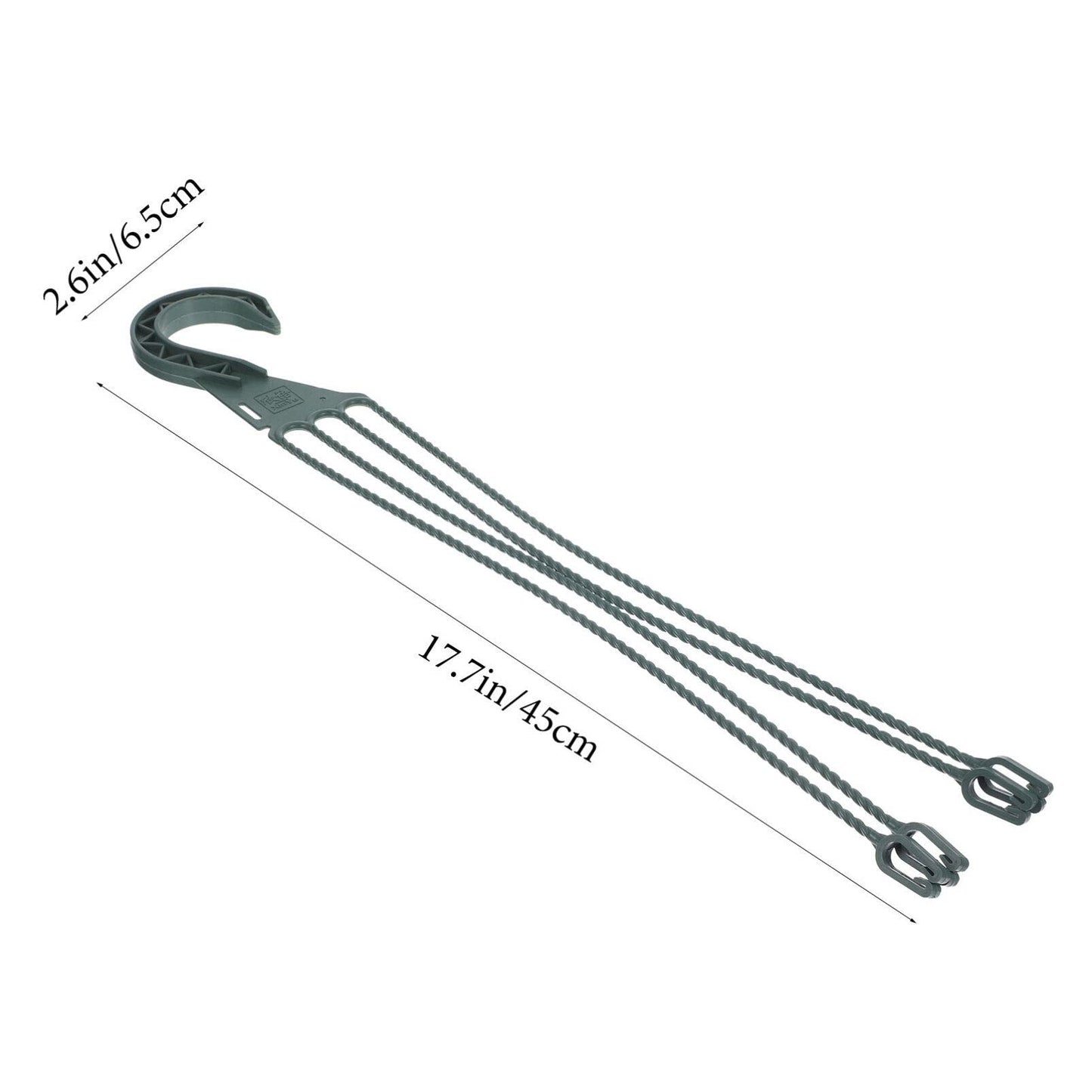 Yardwe 5Pcs Plastic Hanging Basket Hooks for Plants, 4-Prong Detachable Pot Hangers for Balcony, Porch, Garden, Indoor and Outdoor Use