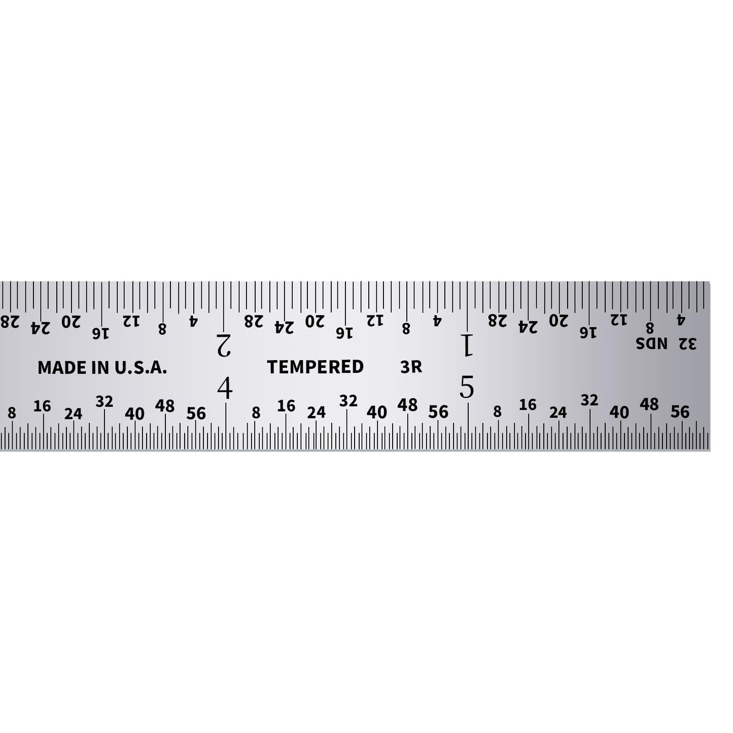 PEC Tools 6” Flexible Machinist Rule, Spring Tempered Steel Ruler with Satin Chrome Finish, 1/50" Thick x 1/2" Wide, Metal Ruler with Inch Graduation(3R), High Precision Measuring Tool, Made in USA