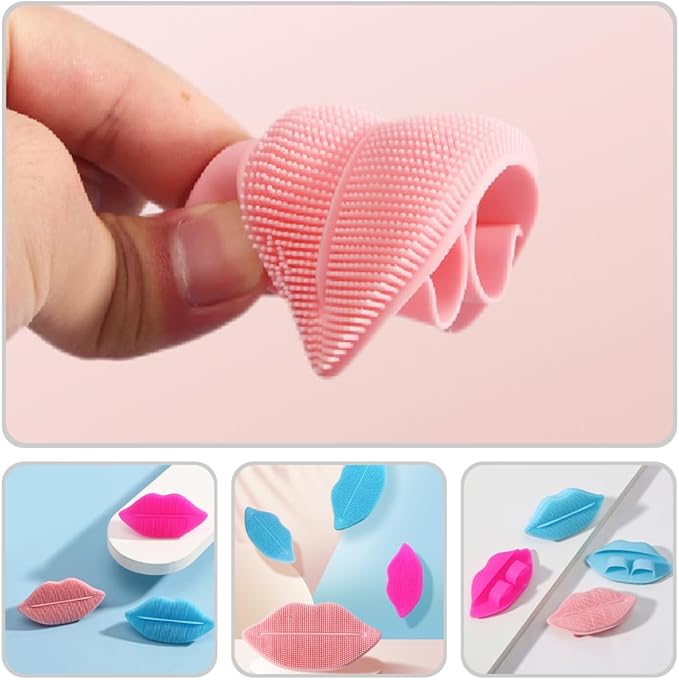 3pcs Lip Scrub Brush Exfoliating Lip Brush Women Lip Exfoliator Tools Smoother Lip Appearance