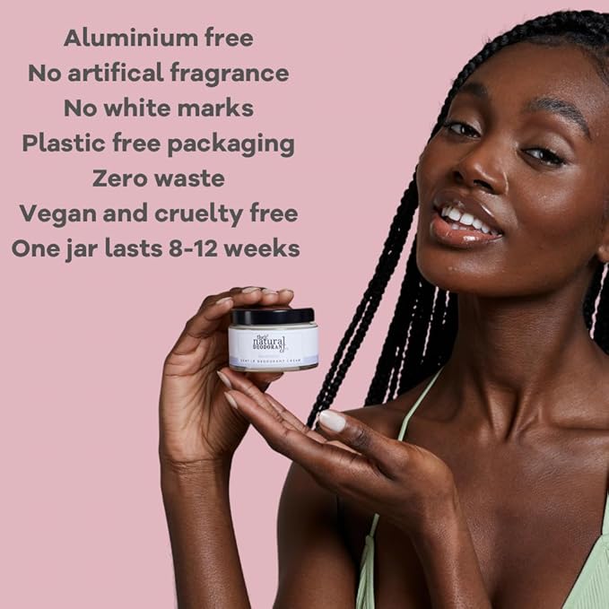 The Natural Deodorant Co, Clean Deodorant Balm Palmarosa & Mandarin 55g, Aluminium Free, Plastic Free, All Day Protection