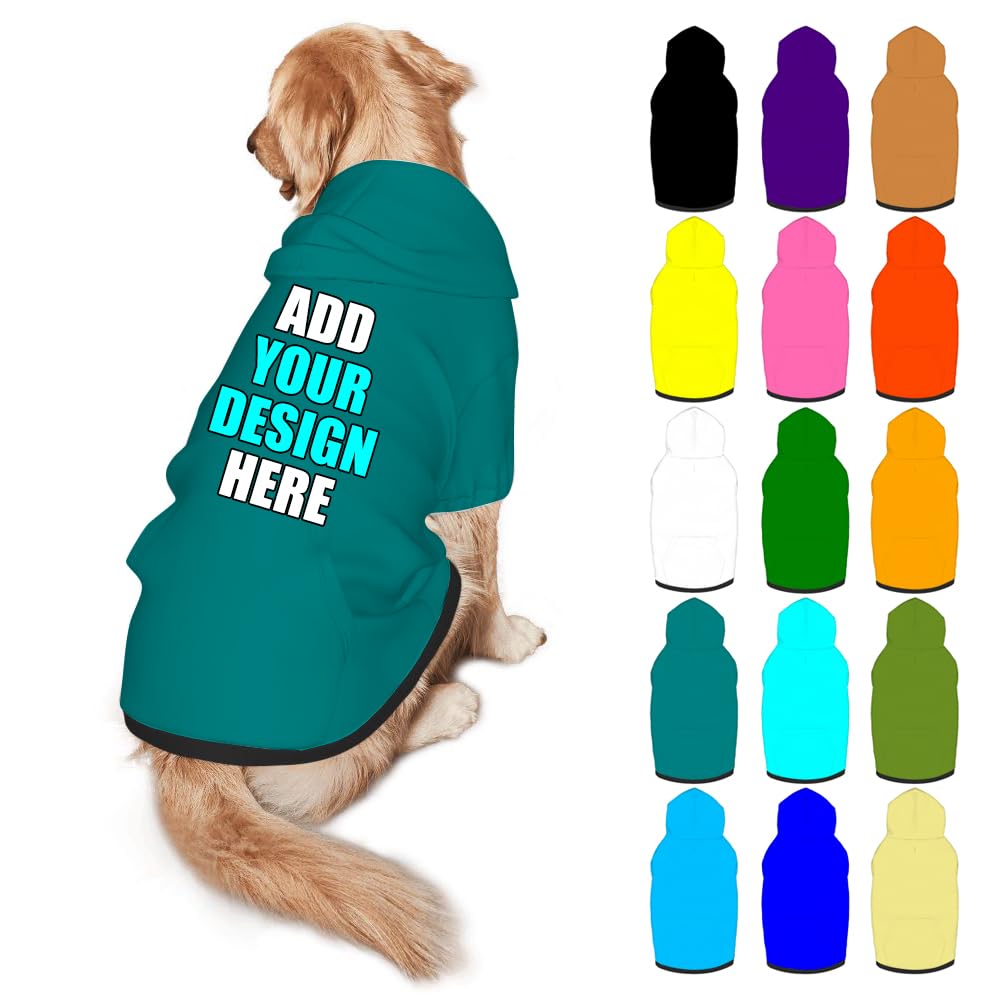 Mynvzrk Customized Dog Hoodie with Name Logo Personalized Text Soft & Warm for Puppy Sweatshirt Hooded for Small Medium Large Dogs Girl/Boy Cats/Kitten, MediumPurple, M