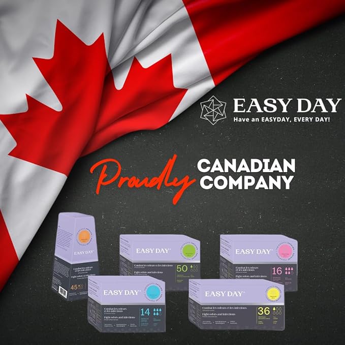 EASYDAY Heavy Flow(2-in-1 Period & Light Bladder Leakage Feminine Pads) with Wings, Sensitive Skins, Unscented, Breathable, Ultra Thin Innovative Leak Guard, Individually Wrapped [Patented] (28)