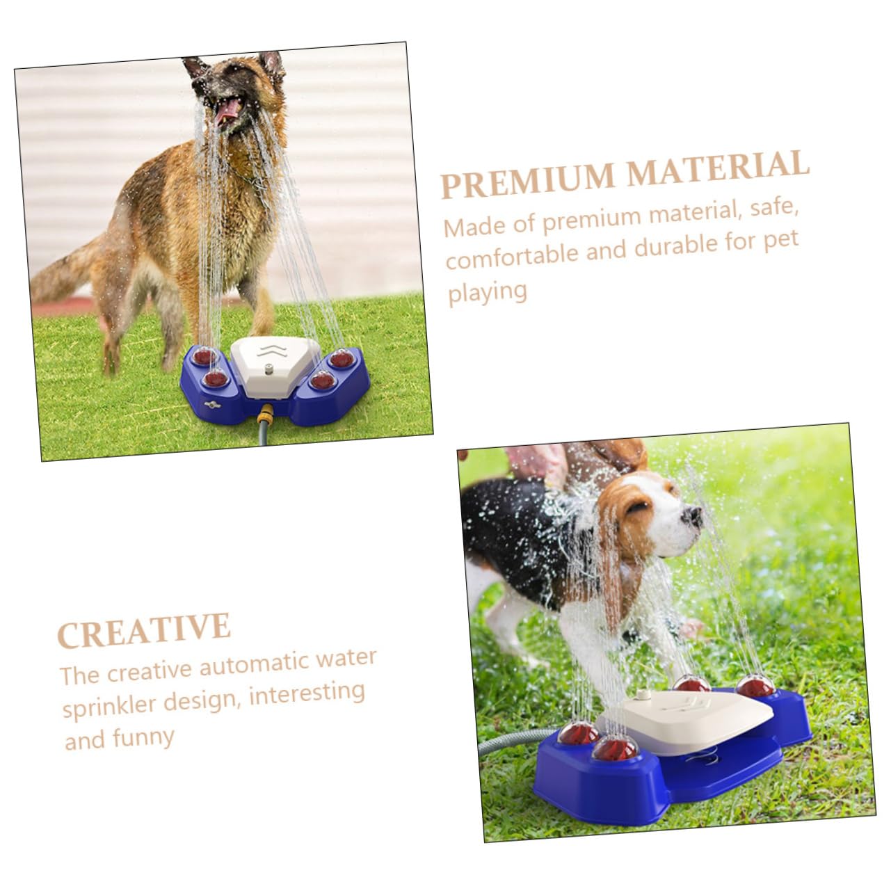 HOMOBABE Pet Automatic Water Dispenser Shower Spray Toy Versatile Water Spray Fun for Dogs Interactive Plaything for Bathing and Outdoor Activities