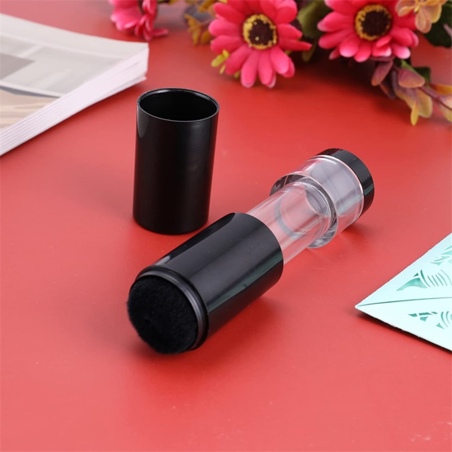 2Pcs Embossing Powder Tool Brush with Cap Hand Tool Paint Applicatorapplicator for Paint Brush Decoration Glitter Powder Powderor,DIY Scrapbooking Paper Cards Making