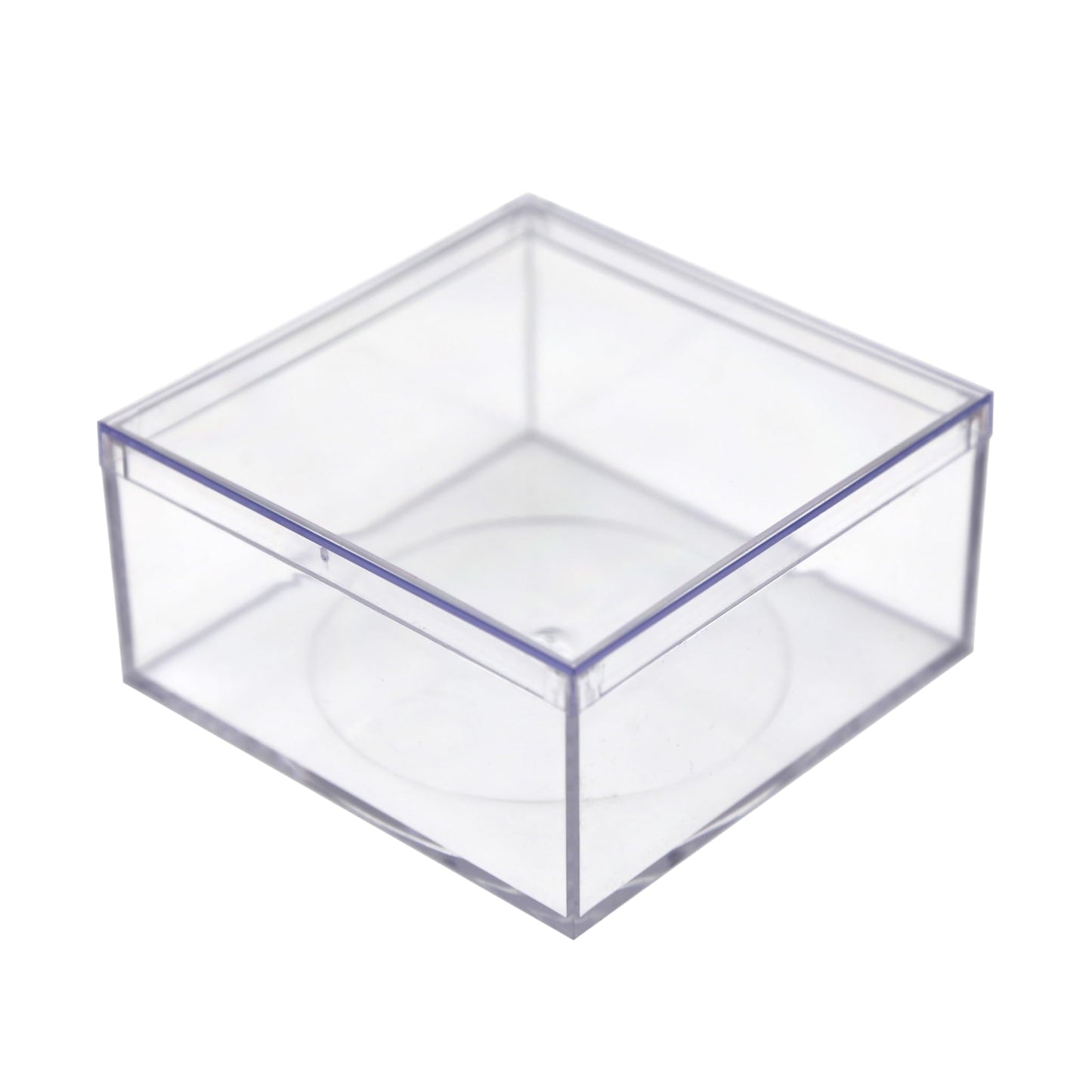 Gary Plastic Packaging Set of 6 Acrylic Boxes with Lids, 4" Square x 2" Tall, Made in USA, Clear Display Case for Collectibles, Rocks, Seashells and Crafts Storage & Organization