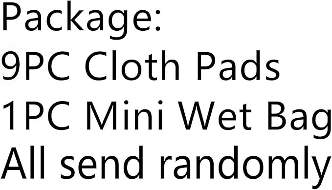 10 Pcs Reusable Menstrual Pad Set Including 1Pc Mini Wet Bag + 9Pcs Light Flow Daily Use Waterproof Mama Cloth Sanitary Napkin Pads Menstrual Pads (Panty Set, Panty Liner Bamboo Charcoal)