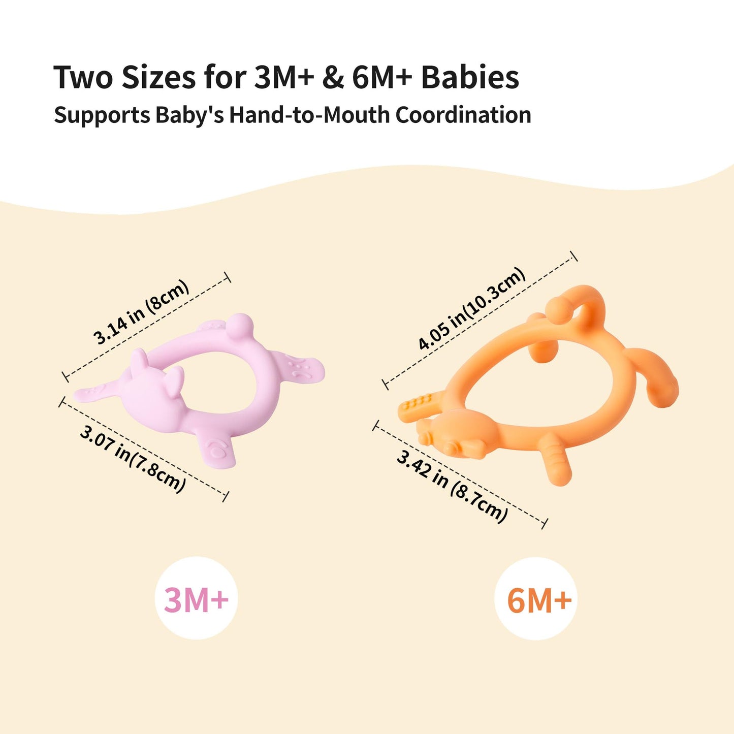 Pigeon Silicone Animal-Shaped Baby Teether, Blue Cat, 6M+, 1 Count – Multi-Textured Teething Relief Toys, Lightweight & Easy to Grasp