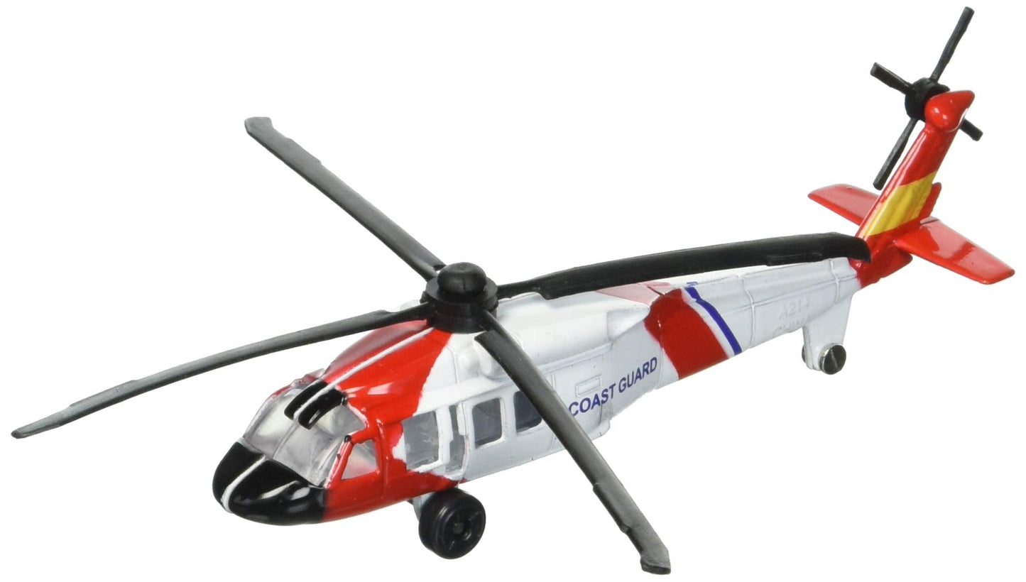 Hot Wings Planes Coast Guard Helicopter with Connectible Runway in Aviation Museums Nationwide