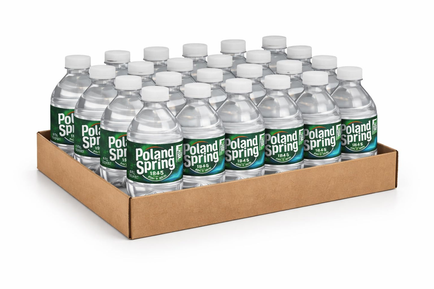 Poland Spring Water Bottles 24 Pack - Small Mini Bottles - Poland Spring 8 oz Bottled Water