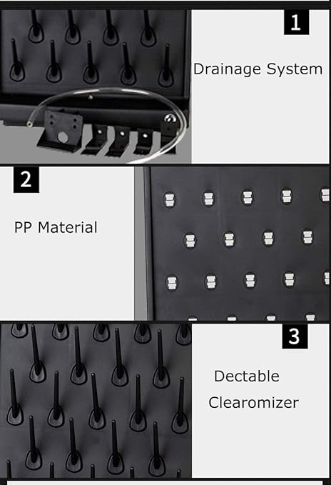 Drying Rack 27 Pegs Lab Supply Pegboard Bench-top/Wall-Mount Laboratory Glassware 27 Detachable PegsLab Drying Draining Rack Cleaning Equipment Black
