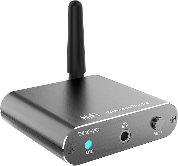 Bluetooth 5.2 Receiver Adapter for Old Home Stereo Receiver Speakers, Wireless Audio Transmitter Receiver for Headphones, Support Aux, Coxial and Optical Outputs