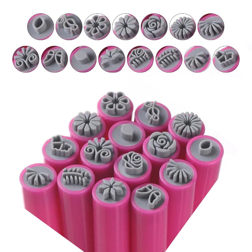 15pcs Nail Art Stamp Pen Set,Nail Art Flower Stamp Pen,Nail Stamper Nail Art Tools with Different Patterns,Nail Point Graffiti Dotting Liner Pen Tools for Home & Salon Nail DIY