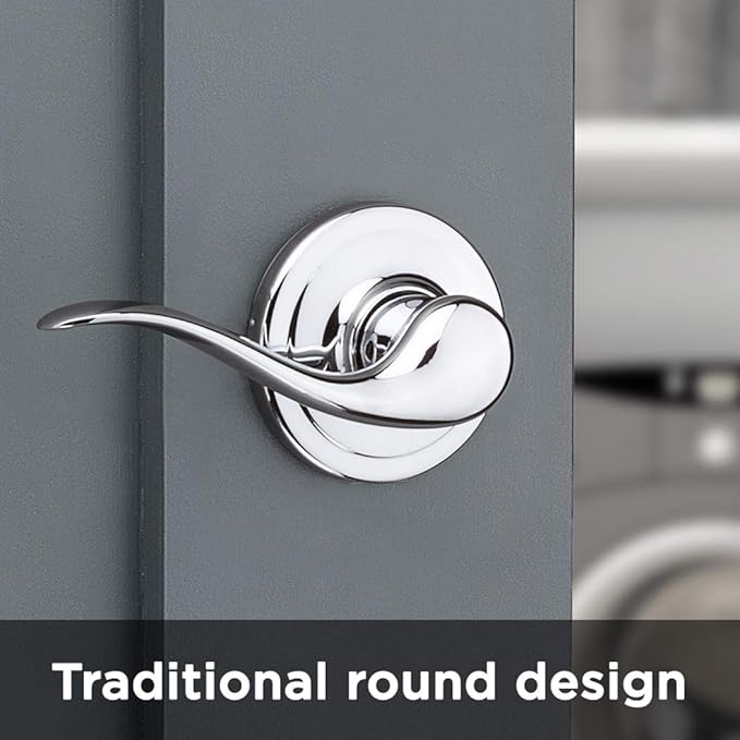 Kwikset Tustin Hall/Closet Lever in Polished Chrome (Pack of 2)