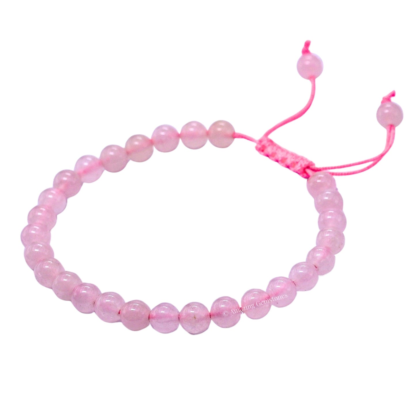 Amazing Gemstone Rose Quartz Bracelet, Gifts For Men & Women - Protection Healing Crystal Bracelet - 6mm Gemstone Beaded Adjustable Bracelet, Pulseras Para Hombres Mujer Stocking Stuffers