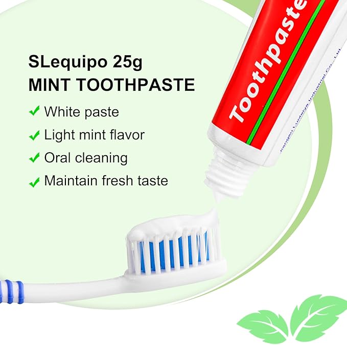 30pcs Travel Size Toothpaste Bulk, 0.88oz/25g Mint Mini Disposable Toothpaste for Hotel, Guests, Homeless, Charity