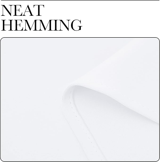 NICETOWN White Curtains for Sliding Door - 55 by 96, 2 Pieces, Blocking Out 50% Sunlight Window Treatment Modern Design Grommet Curtain Panels for Dining Room
