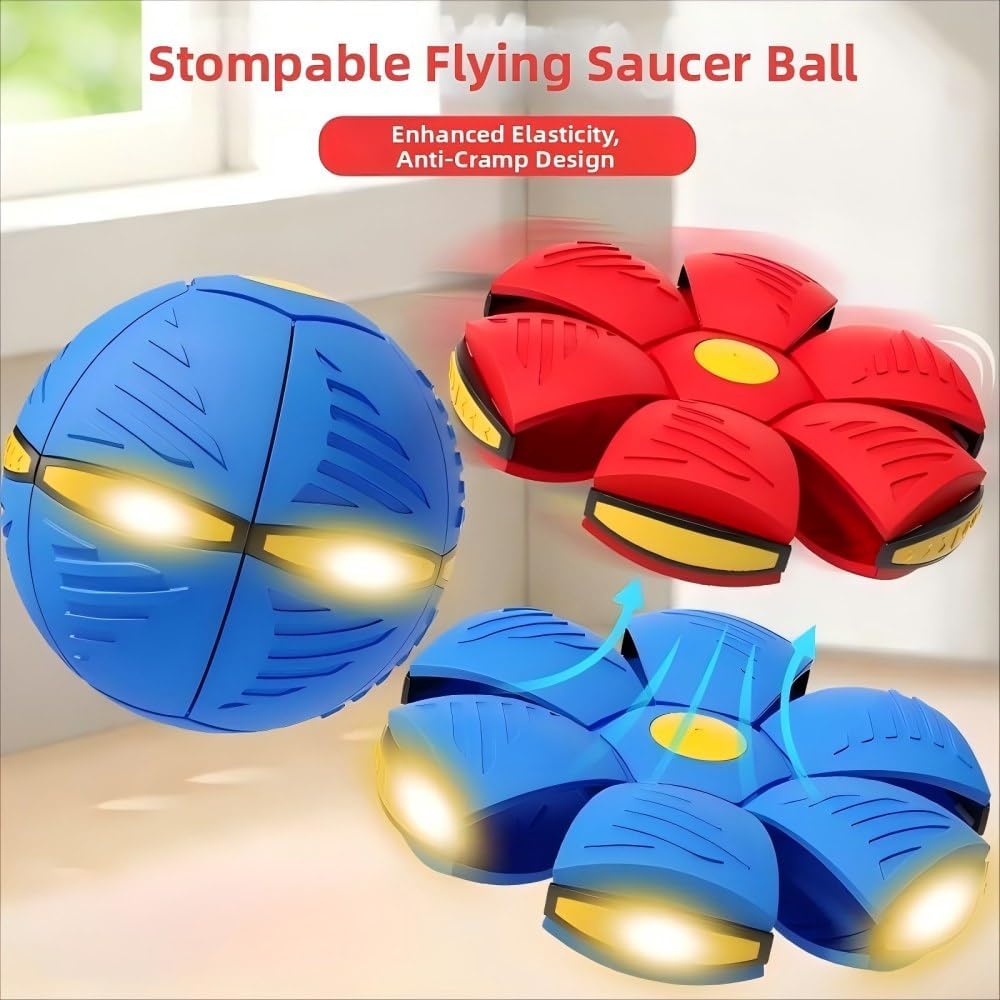 Seiyeje Magic Ball pop-up Bouncing Ball, Glowing and Flashing Bouncing Ball, Suitable for Fun Lighting,can be Played Indoors or Outdoors, Party Gift(2Pack, NO Lights)