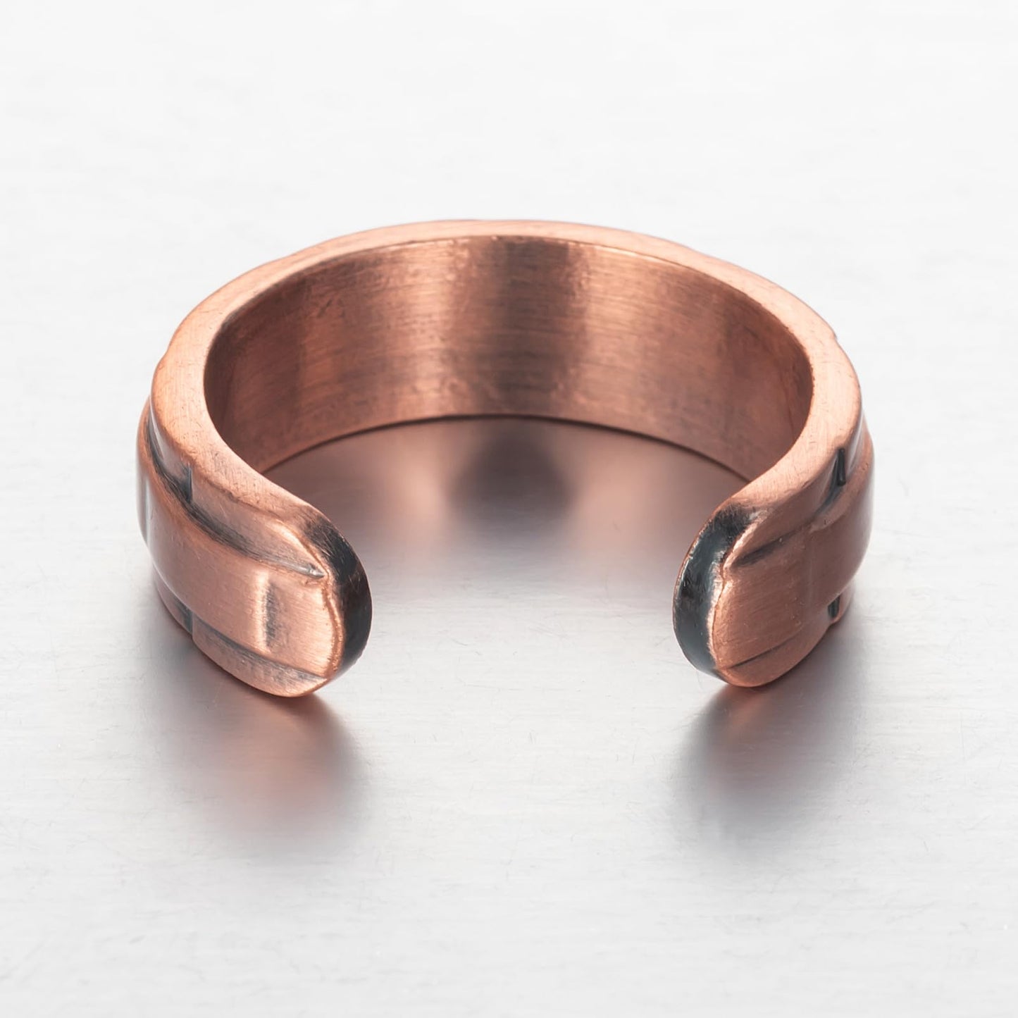 EnerCoppeX Copper Magnetic Ring for Women, Lymphatic Drainage Adjustable Ring, 3500 Gauss Magnet (G)