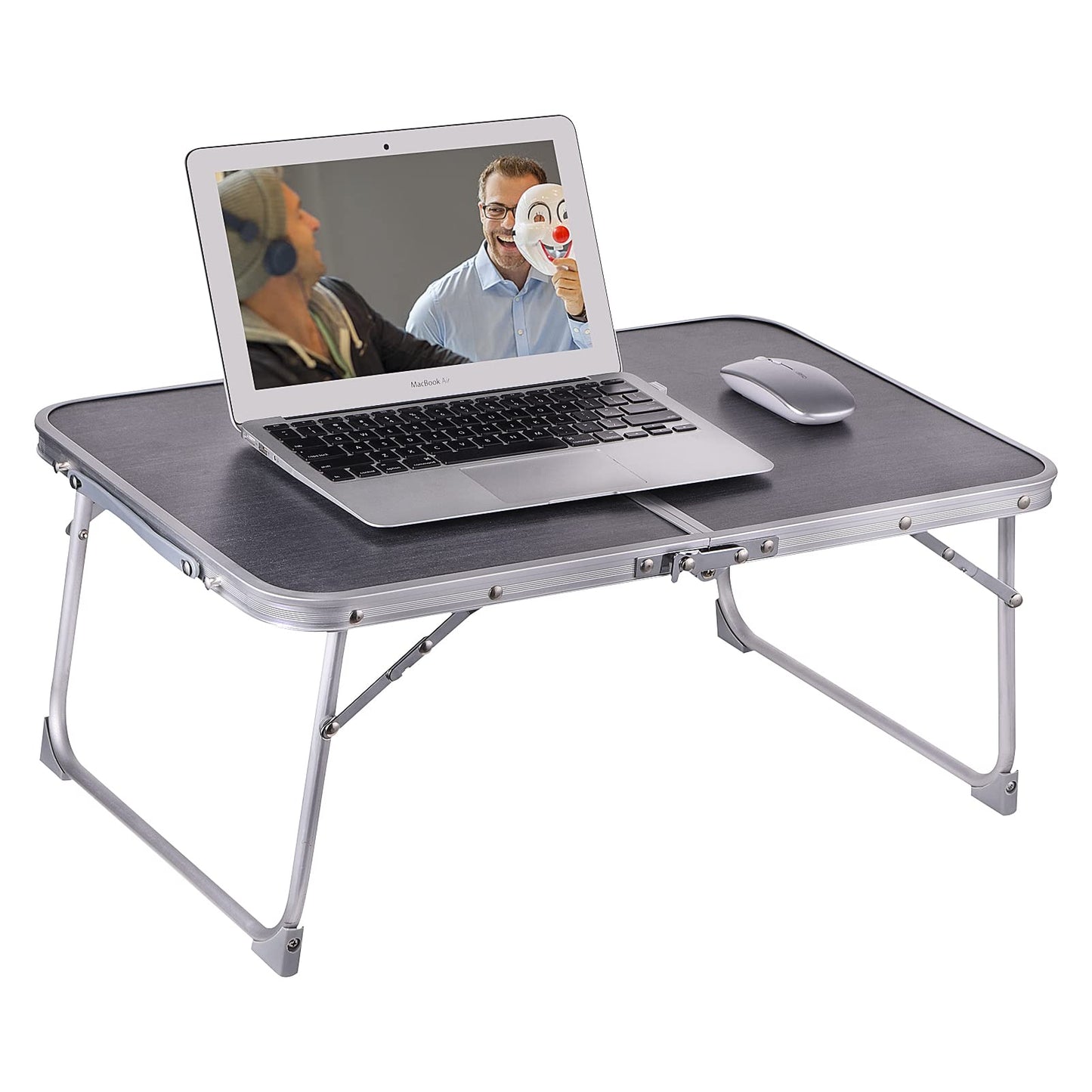 Foldable Laptop and Bed Table with Storage, Portable Mini Lap Desk for Legs, Ideal for Study, Reading, Picnic, Breakfast,and More