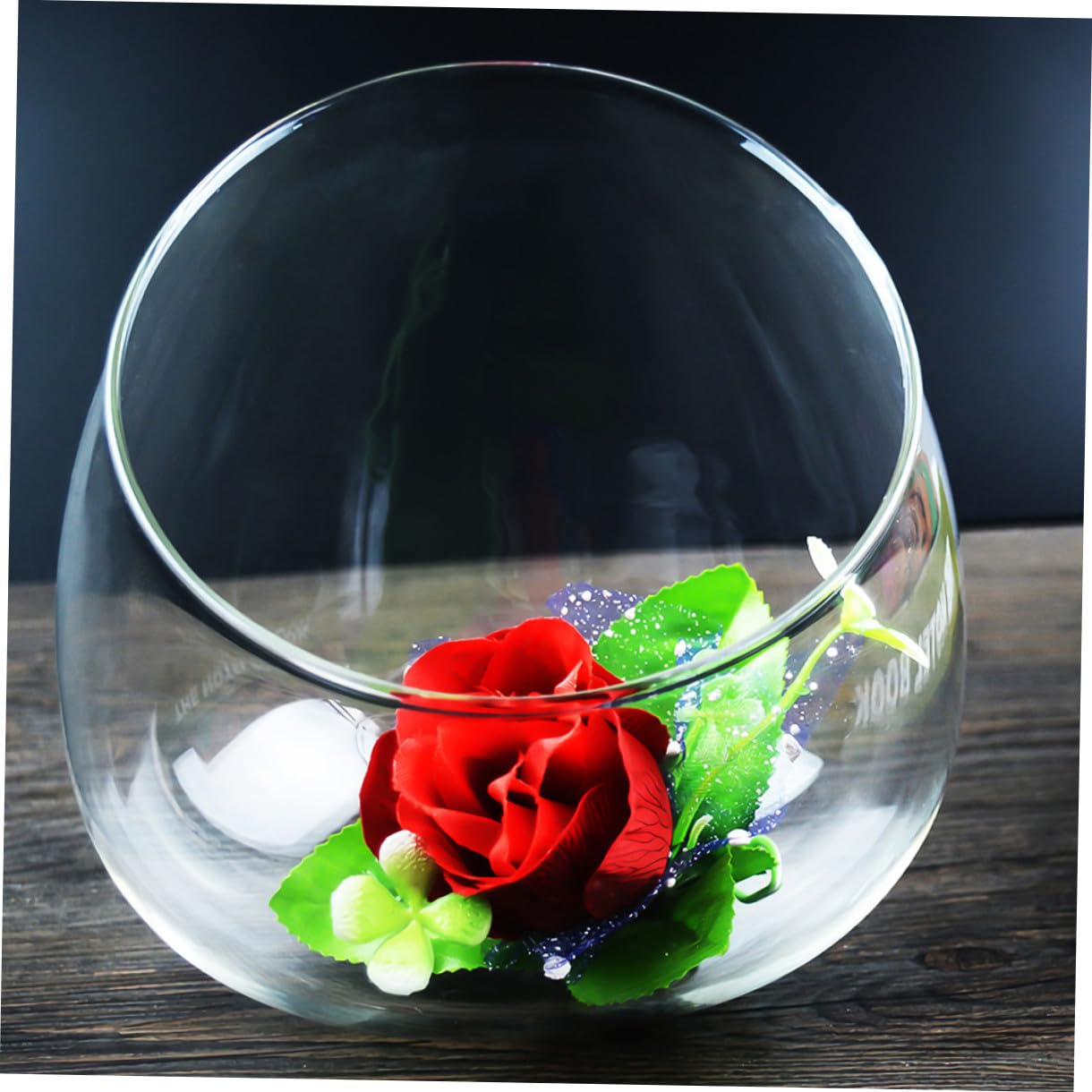 Yardwe Slant Cut Glass Bottle Terrarium 3pcs Set, Micro Landscape Glass Plant Container for Succulent Display and Ecological Desktop Decoration
