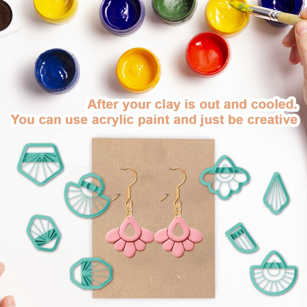 beinkmake 26pcs Tassel Earring Polymer Clay Cutters Set Fringe Clay Tools for Jewelry Making DIY Polymer Clay Cutter