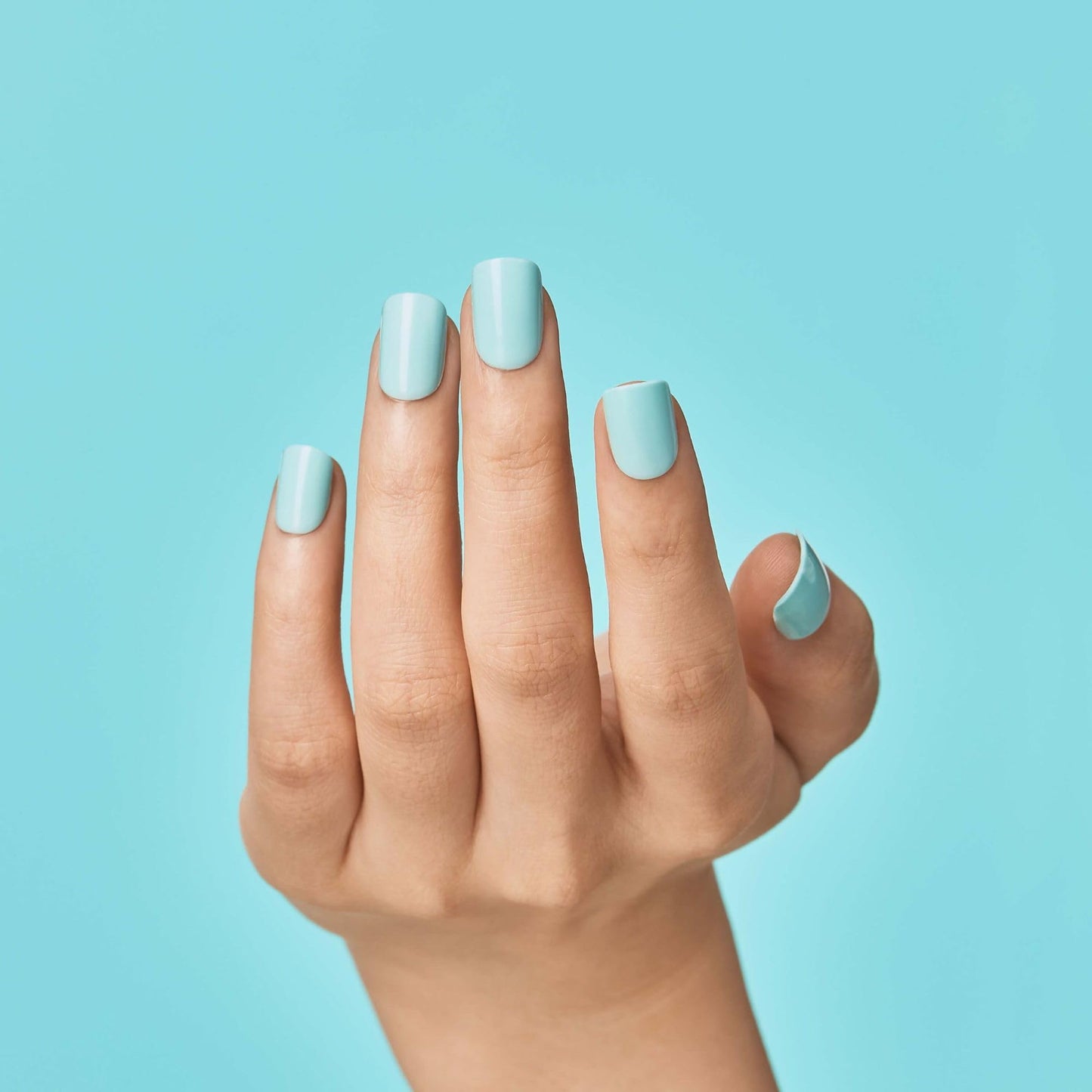 Kiss Impress Color Press-On Nails, Gel Nail Kit, PureFit Technology, Short Length, “Mint To Be”, Polish-Free Solid Color Manicure, Includes Prep Pad, Mini Nail File, Cuticle Stick, and 30 Fake Nails