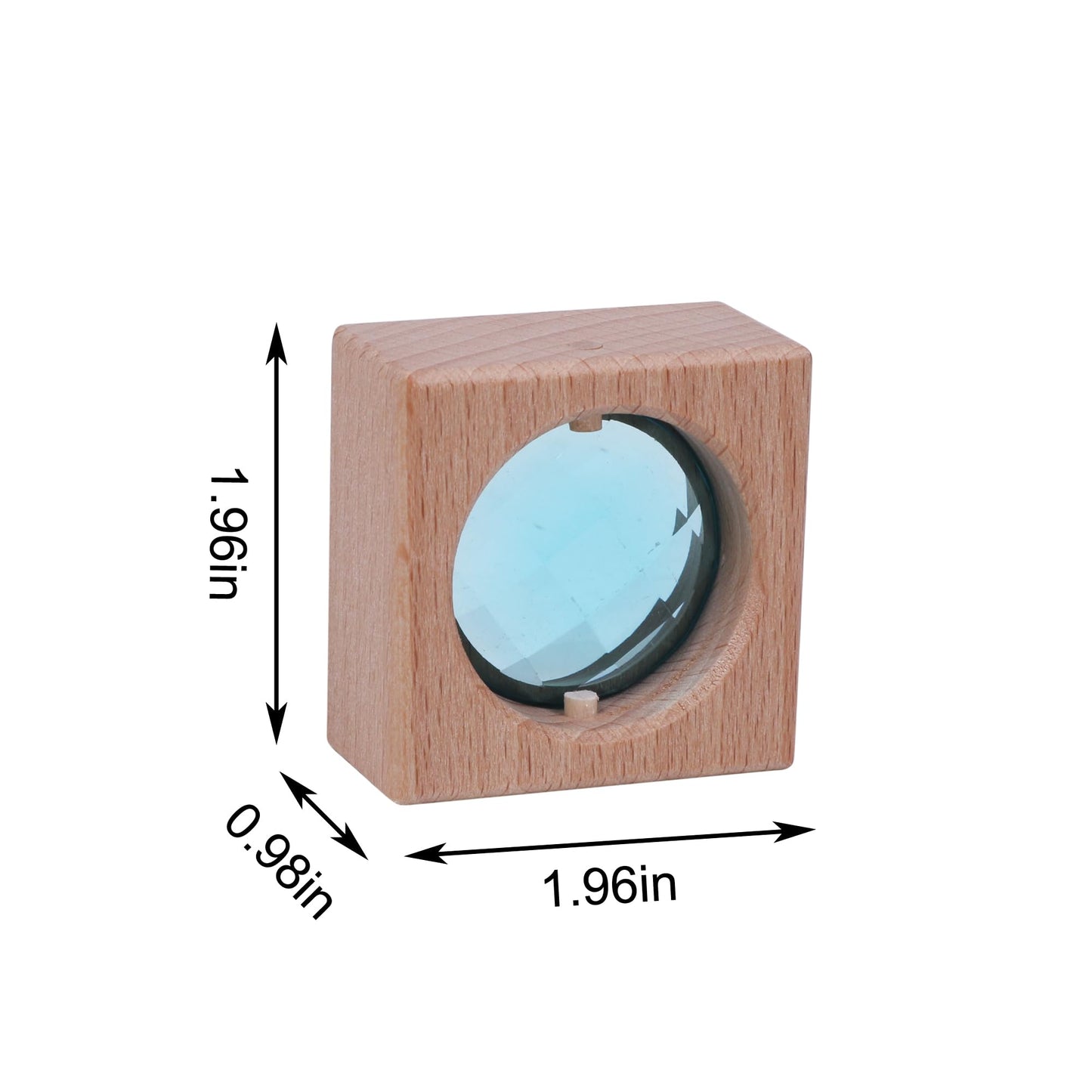 KOAICS 16PCS Acrylic Wooden Gem Blocks, Sparkling Acrylic Colorful StackingToys, Open Ended Play Montessori Educational Toys (16PCS Square Gem Blocks)
