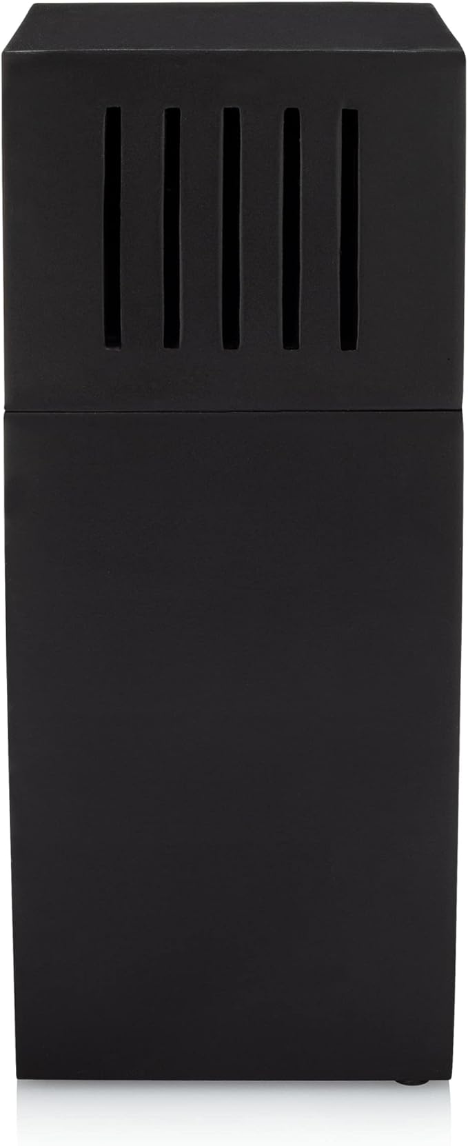 Essentra Home Toothbrush Holder with Lid, Elegant Matte Black Bathroom Toothbrush & Toothpaste Organizer – Matte Black Collection