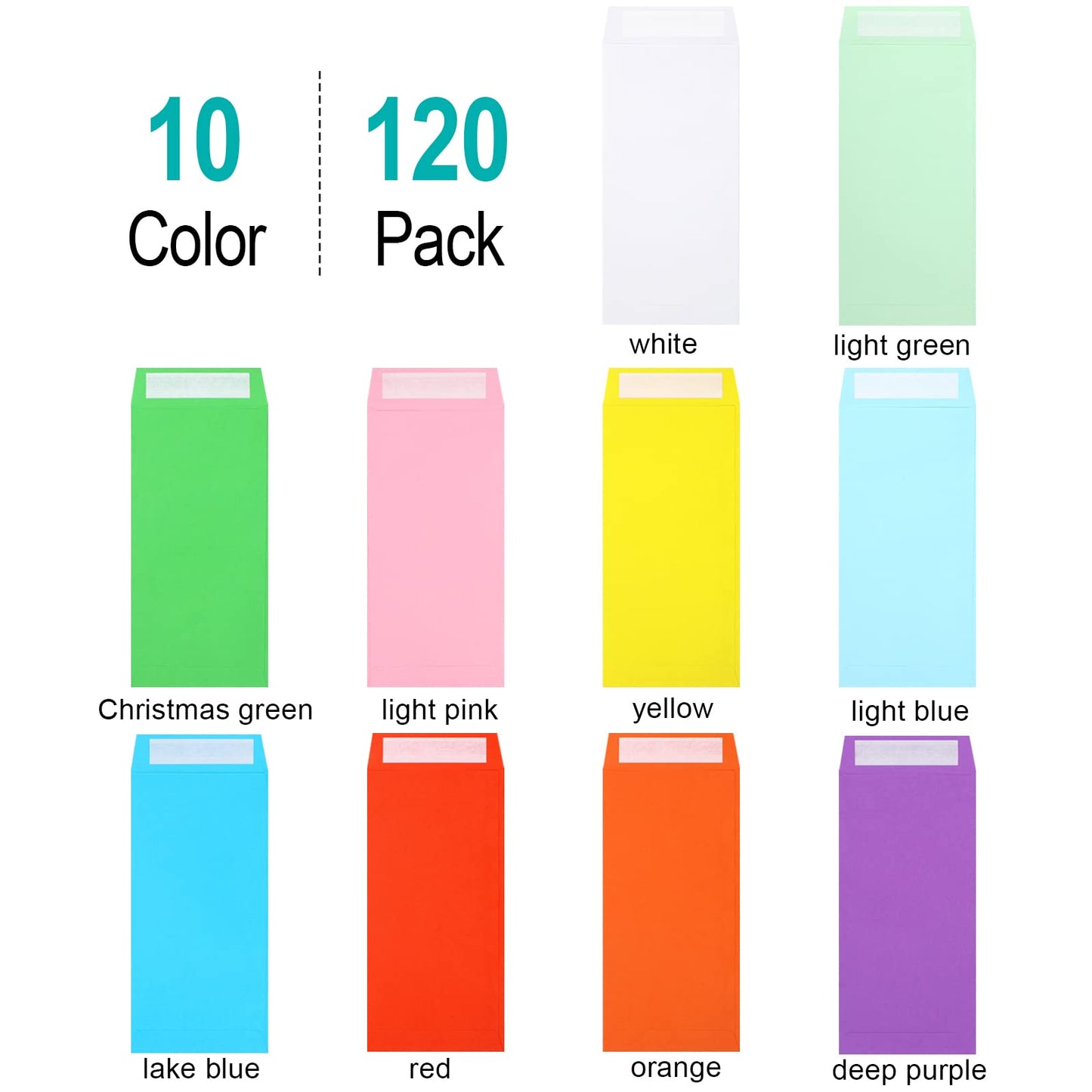 Cash Envelopes -120 Envelopes Money Saving Challenge, 3.2x6.6inch Money Envelopes for Budgeting, Coins, Checks, Gift Cards & Tickets