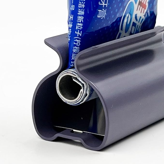 Toothpaste Squeezer - Metal Tube Squeezer Stainless Steel Tube Wringer UDQYQ Toothpaste seat Holder Stand (Gray)