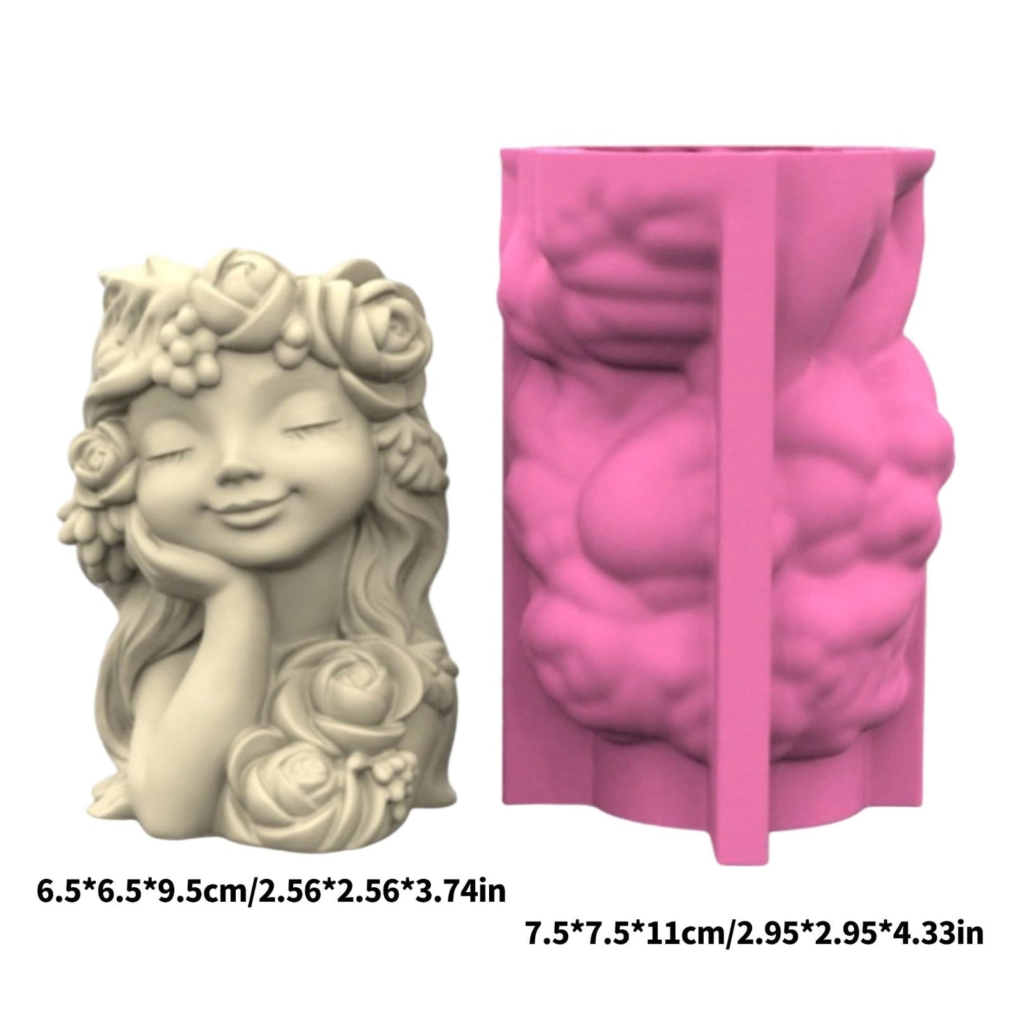 Reusable Flower Pot Silicone Mold Food Grade Materials for Succulents Multi Purpose Planter Cement Resin Art Project Silicone Planter Mold Succulent Plants
