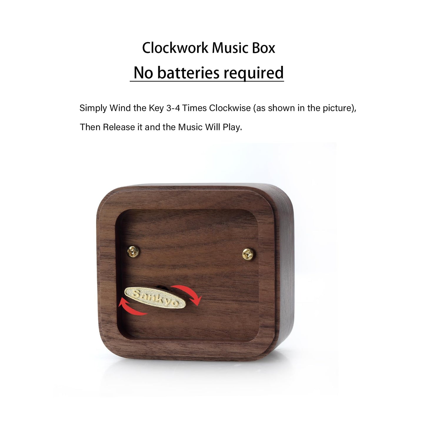 JYmusic Natural Solid Wood Music Box with Pause Function Gift for Birthdays Mother’s Day Children’s Day Valentine’s Day & Christmas