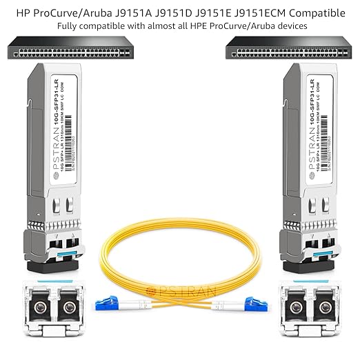 OPSTRAN 10GBASE-LR SFP+ Optical Transceiver Module Compatible with HPE Aruba J9151D J9151E JL749A J9151ECM ProCurve J9151A 1310nm 10km DDM Duplex LC SMF