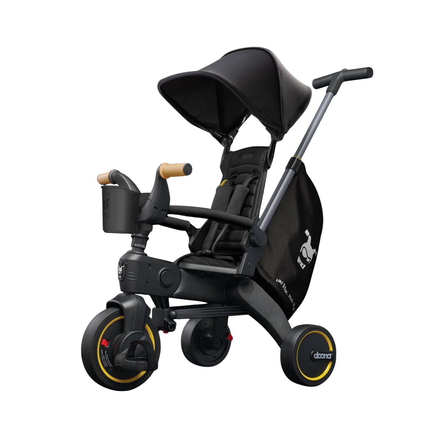 Doona Liki Trike S5, Nitro Black - 5-in-1 Compact, Foldable Tricycle - Suitable for Toddlers 10 to 36 Months