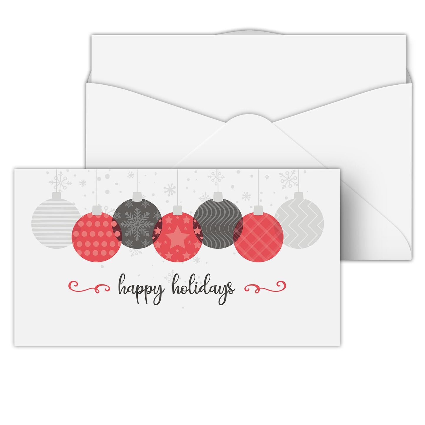 Happy Holidays Envelopes with Blank Cards for Notes – Cash Money, Check and Currency Holder, Nice Winter Christmas New Year Greeting, Coins, Presents & Gift Cards | 3-5/8" x 6-1/2" | 25 per Pack