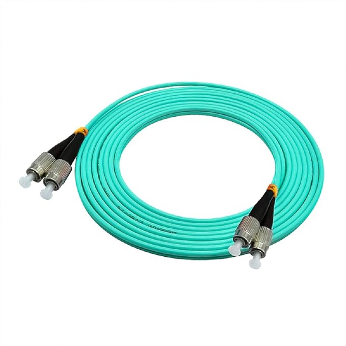 Jeirdus 1Meter 3ft Duplex 50/125 10G OM3 Multi-Mode Fiber Optic Cable Jumper - FC to FC Optical Patch Cord