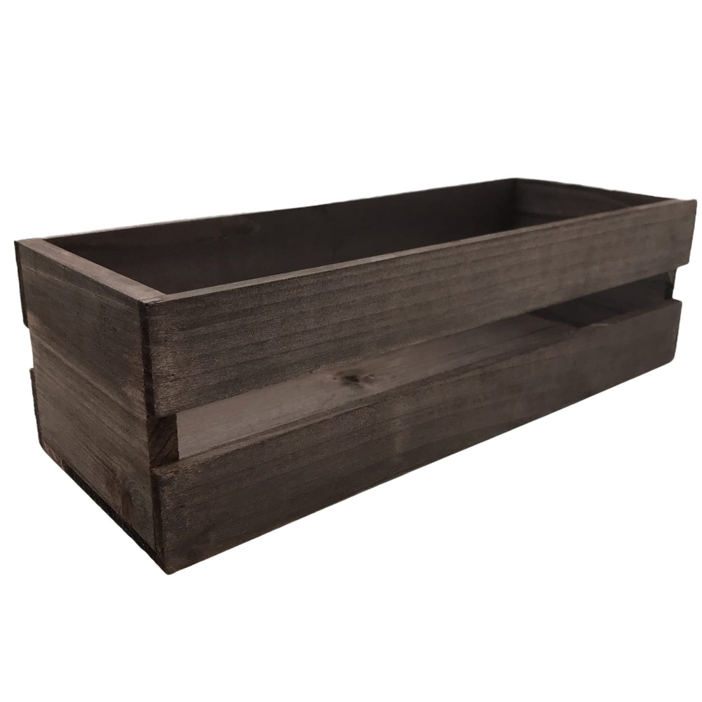 3 Pack Wood Craft Crate Caddy Set | Nesting, wood crates for display, wooden boxes for crafts, decorative wooden crate, Wood box storage crate, centerpieces for Home, bathroom and much more (Brown)