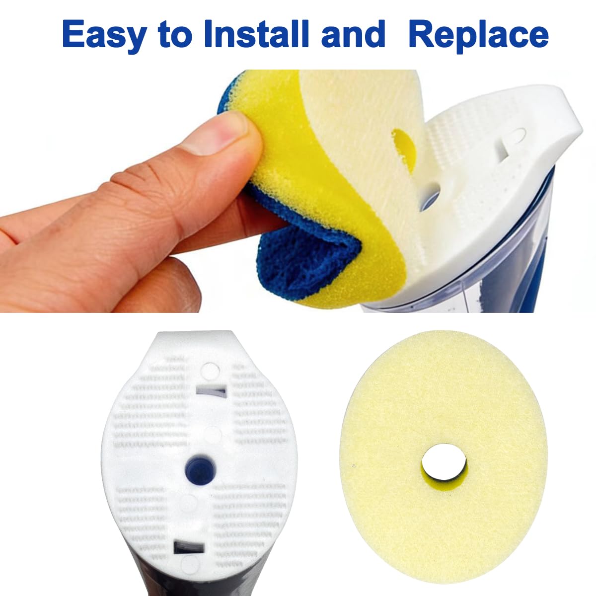 CELOX Dish Sponge with Handle, Dish Sponge with Soap Dispenser for Cleaning Kitchen