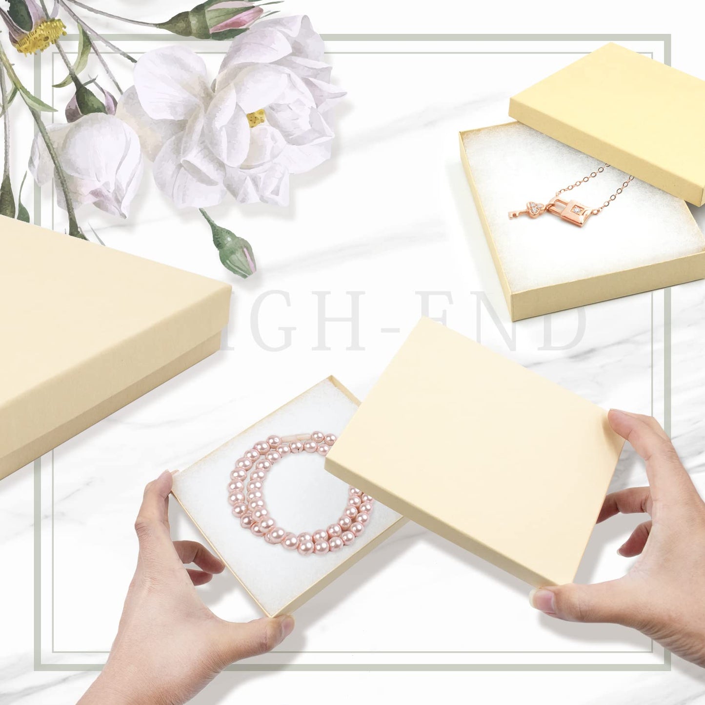 opaprain Cardboard Jewelry Brown Gift Boxes 10 Pack6x5×1 inches, its Apply to displaying Necklaces, Rings, Bracelets, Earrings