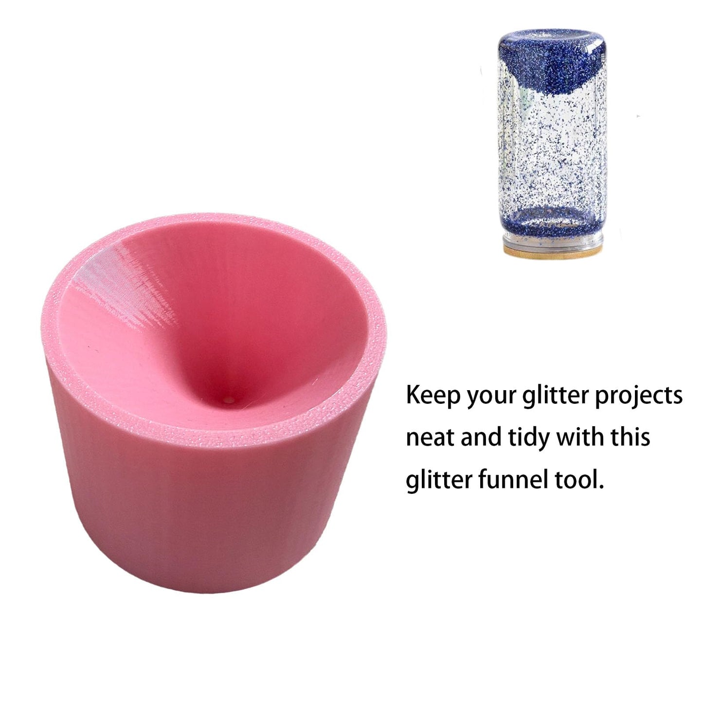 SPANSEE Upgraded Large Glitter Funnel for Snow Globe Tumblers, Funnel for Adding Glitter to Snowglobe Cups, DIY Glitter Cup Making Tools (Cups not Included)