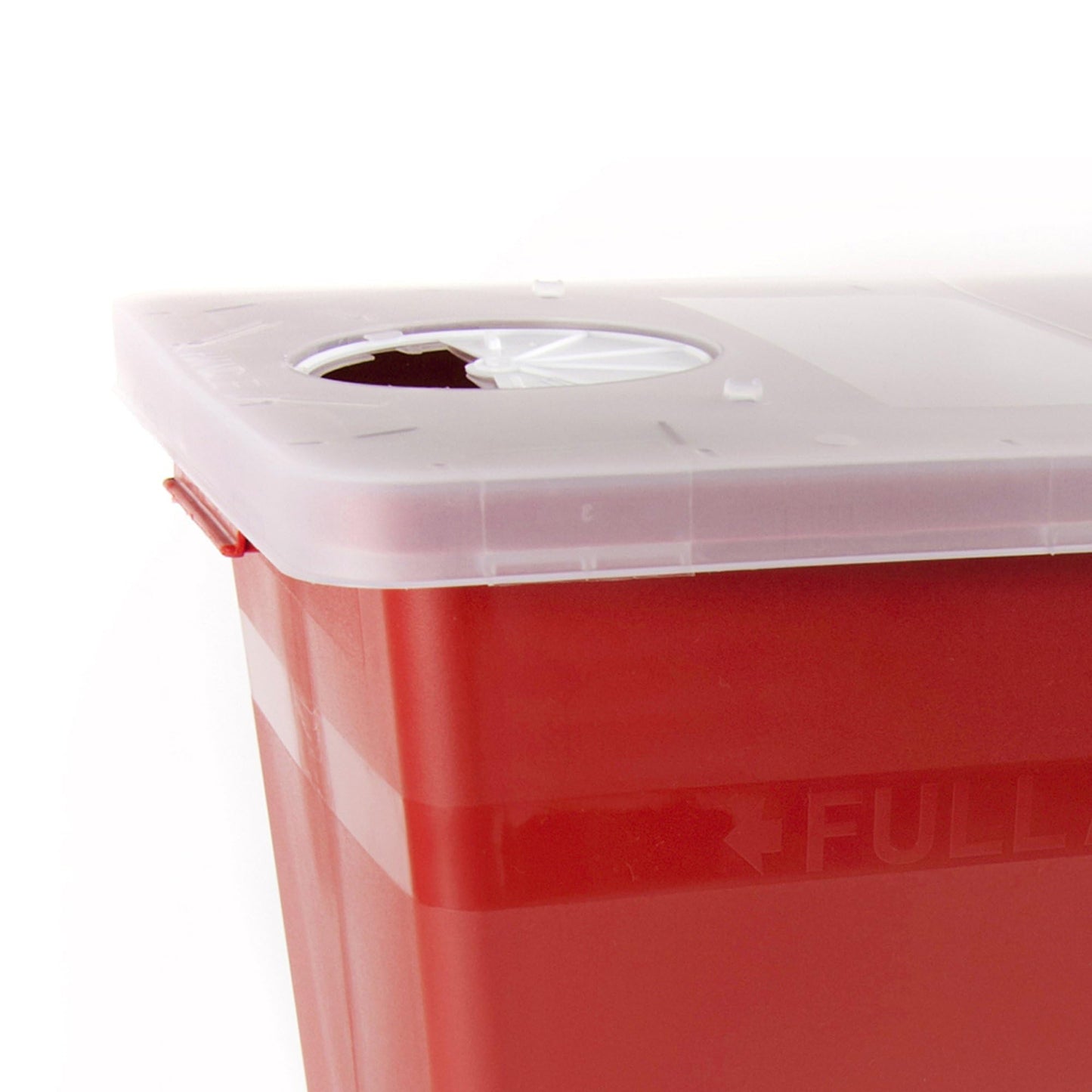 McKesson Prevent Sharps Container, Biohazard, Locking Lid, Red, 8 gal, 13 3/4 in x 13 3/4 in x 14 in