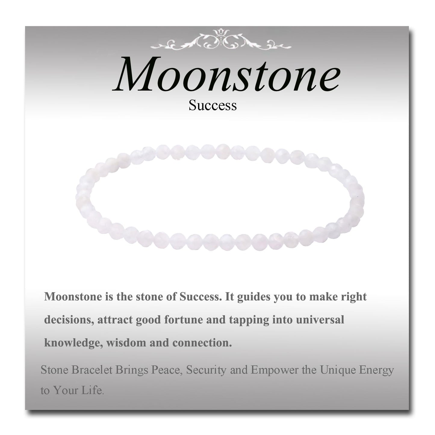 MASSIVE BEADS Natural Genuine Gemstone Beads Healing Crystal Chakra Reiki Jewelry Faceted Round Beads Bracelets (Blue Moonstone, 3mm)