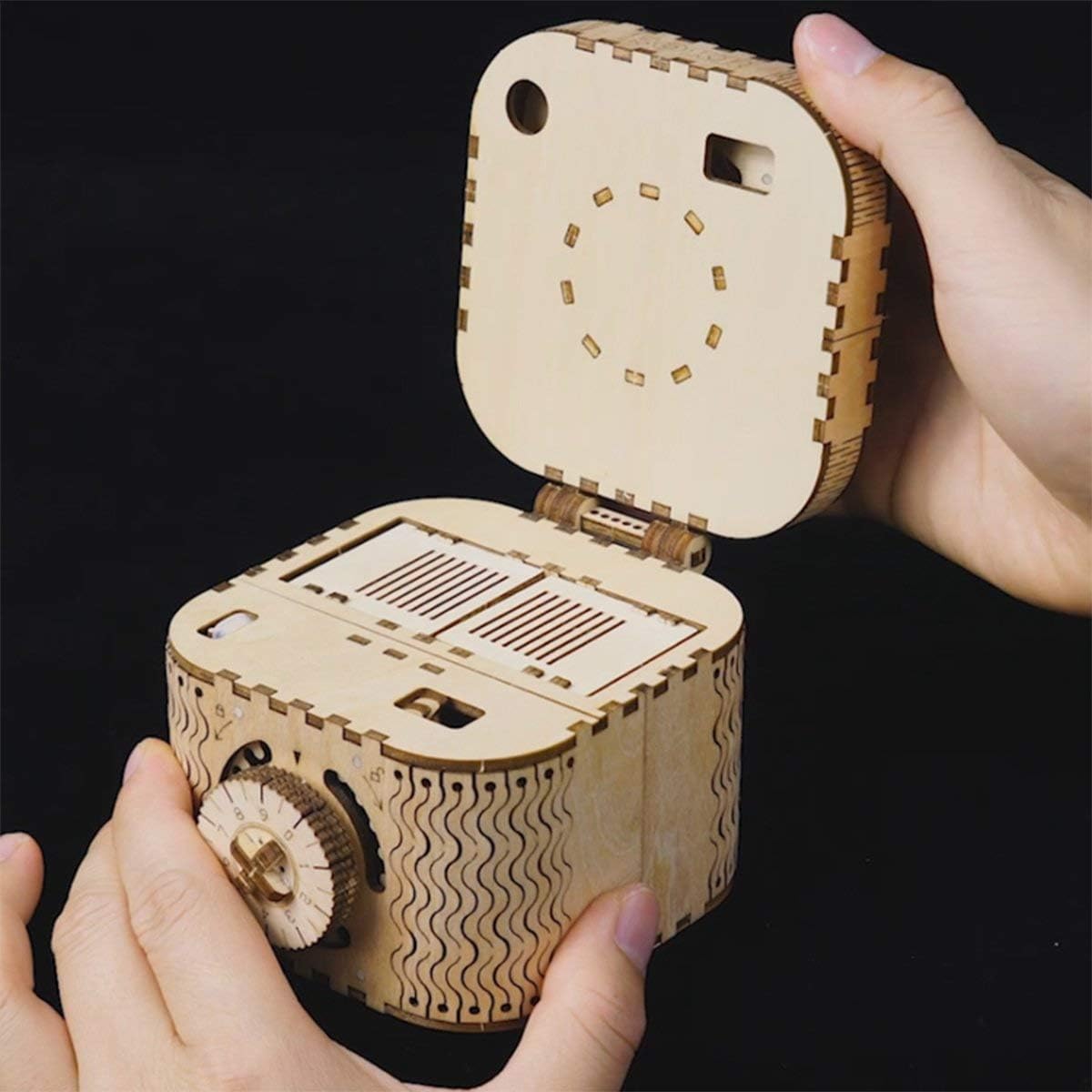 ROKR 3D Wooden Puzzle Mechanical Treasure Box Model DIY Brain Teaser Projects for Adult Age 14+ Birthday Gift Educational Toys Wooden Puzzles for Adults