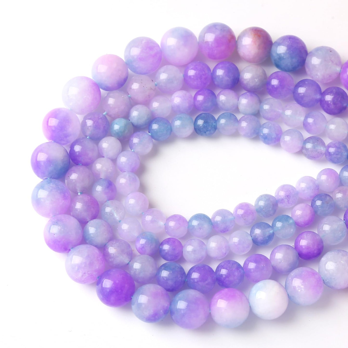 8MM 45PCS Natural Stone Dream Chalcedony Beads for Jewelry Making DIY Bracelet