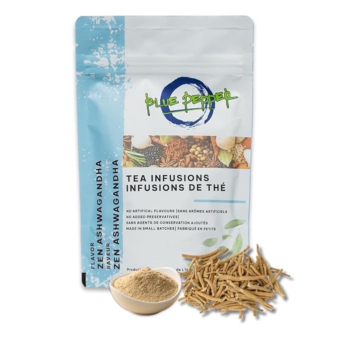 Blue Pepper Zen Ashwagandha Tea Infusion Blend - 60g | All-Natural, No Preservatives | Small Batch Crafted | Caffeine Free
