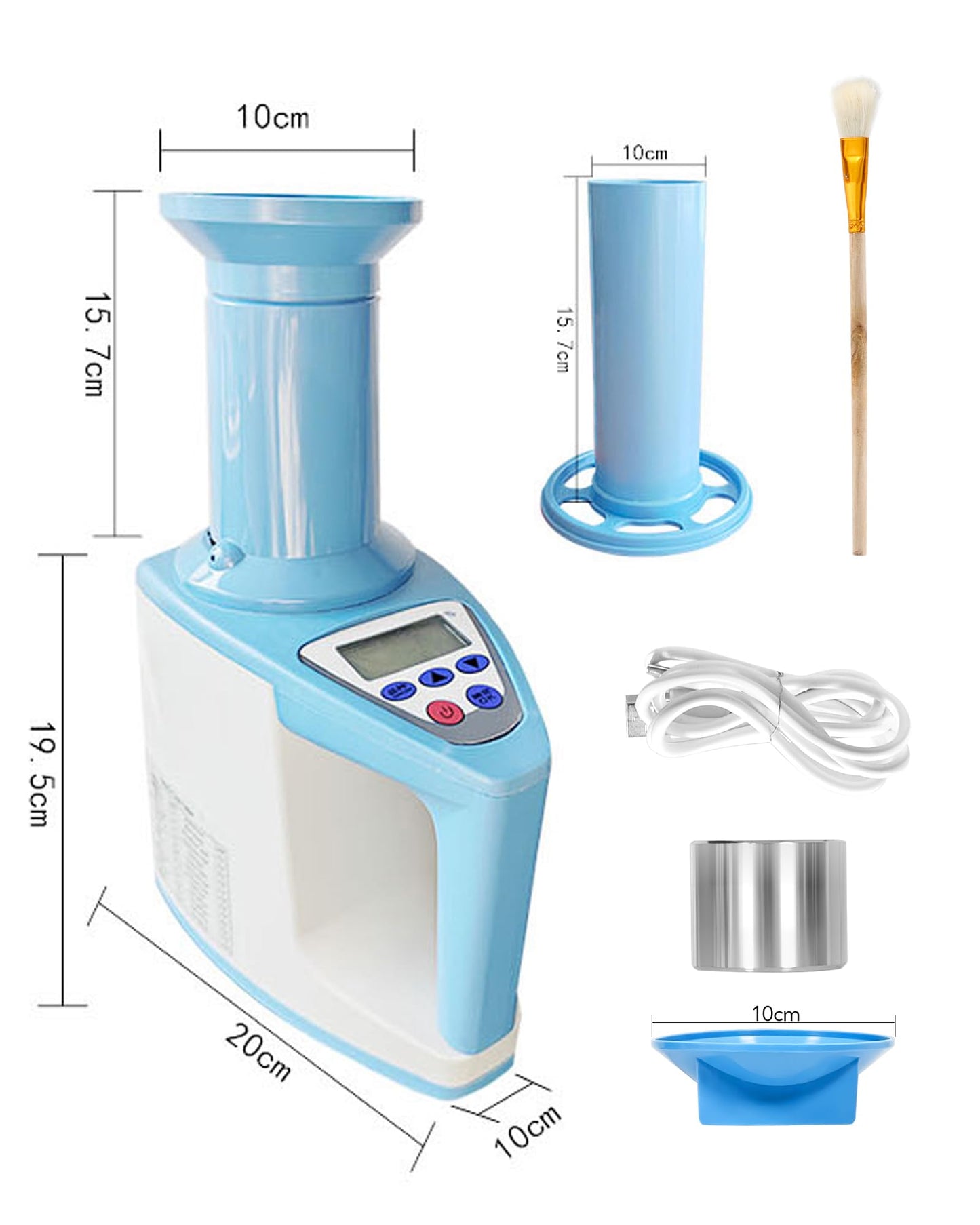 Digital Grain Moisture Meter, Accurate Moisture Testing for Wheat, Corn, Rice for 24 Kinds of Grains, Quick Reading with LCD Display, Multi-point calibration & error correction for Agricultural Use