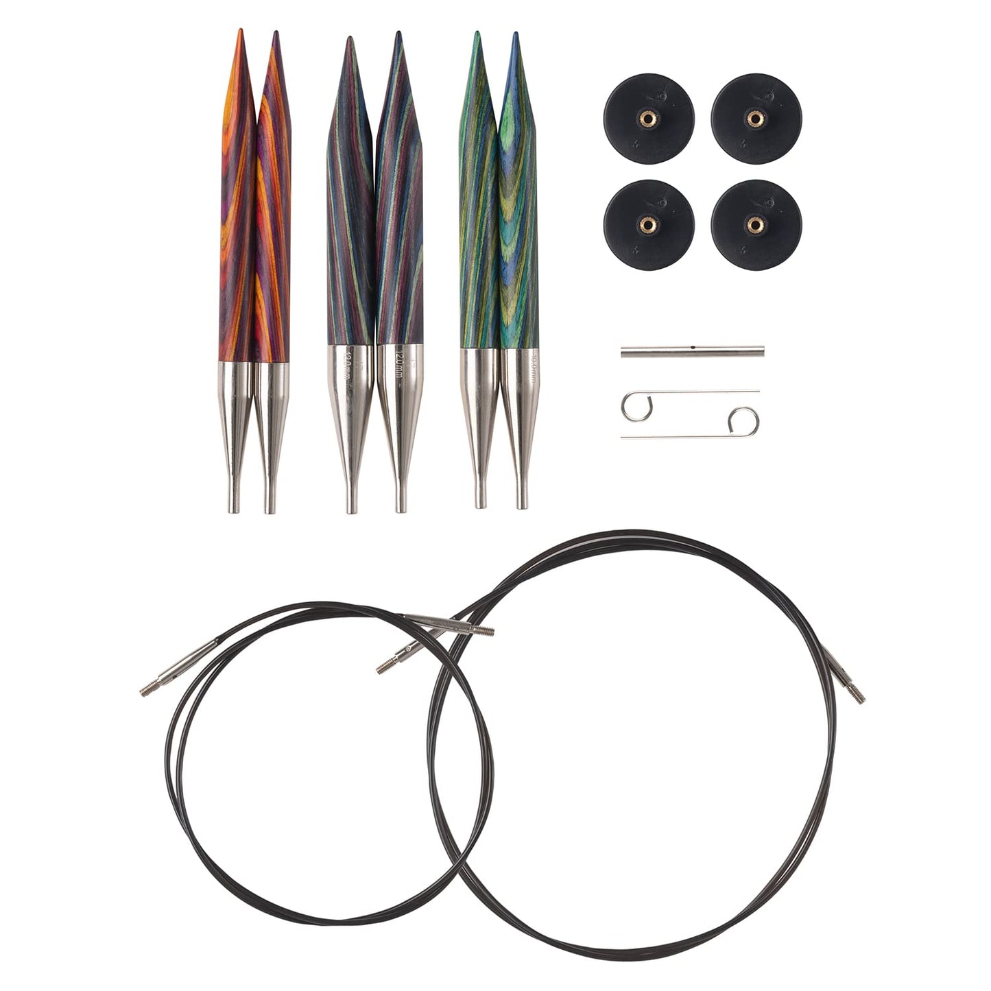 Knit Picks Interchangeable Knitting Needle Variety Pack - Sizes 4-11 and 13, 15, and 17 (Mosaic)